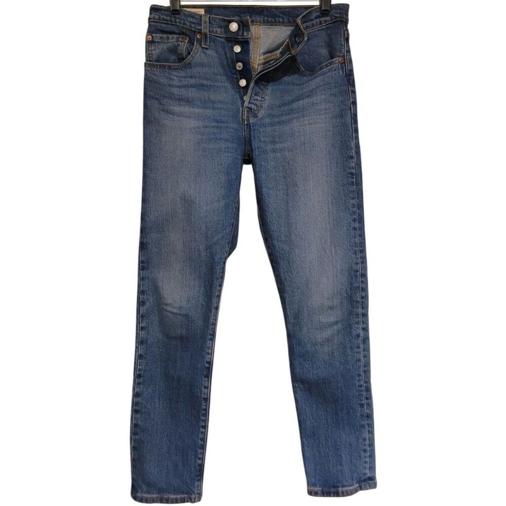 Levi's 501s Big E Premium Straight Button Front Jeans (tag 27x28) Measures 28x28
